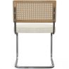 Silla de Comedor - Tapizado en Tela Bouclé - Madera y Ratán - Birey image 7