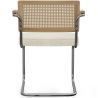 Silla de Comedor con Reposabrazos - Tapizado en Tela Bouclé - Madera y Ratán - Birey image 7