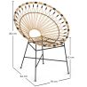 Ronde stoel voor buiten van synthetisch rotan - Boho Bali-ontwerp - Elsa image 7