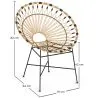 Ronde stoel voor buiten van synthetisch rotan - Boho Bali-ontwerp - Elsa image 7