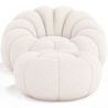 Beklede Fauteuil met Ottoman - Wit Boucle - Rubi image 7