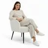 Gestoffeerde Fauteuil - Witte Bouclé - Hyra image 7