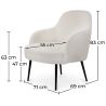 Gestoffeerde Fauteuil - Witte Bouclé - Hyra image 7
