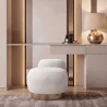 Pouf Luxe Huis Voetensteun - Wit Boucle - Luxe image 7