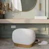 Pouf Luxe Huis Voetensteun - Wit Boucle - Luxe image 7