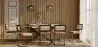 Pack Mesa de Comedor Diseño Industrial de Madera (220cm) & 8 Sillas de Comedor de Ratán Tapizado en Terciopelo - Puila image 7