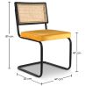 Pack Mesa de Comedor Diseño Industrial de Madera (220cm) & 8 Sillas de Comedor de Ratán Tapizado en Terciopelo - Puila image 7