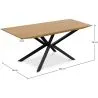 Pakket Industrieel ontwerp houten eettafel (220cm) & 8 rotan eetkamerstoelen - Bruna image 7