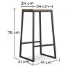 Industriële Design Kruk - Hout & Metaal - 76cm - Big Boy image 7