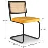 Pakket Industrieel ontwerp houten eettafel (200cm) & 8 rotan eetkamerstoelen - bekleed met fluweel - Puila image 7