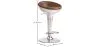 Ronde Metalen Kruk - Aviator Stijl - 70cm - Aviator image 7