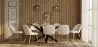 Pakket Industrieel Design Houten Eettafel (200cm) & 8 Bouclé Gestoffeerde Eetkamerstoelen - Evelyne image 7