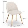 Pakket Industrieel Design Houten Eettafel (200cm) & 8 Bouclé Gestoffeerde Eetkamerstoelen - Evelyne image 7