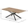 Pakket Industrieel Design Houten Eettafel (200cm) & 8 Bouclé Gestoffeerde Eetkamerstoelen - Evelyne image 7