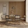 Pakket Industrieel ontwerp eettafel 150cm & 6 rotan eetkamerstoelen - Bastral image 7