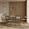Pakket Industrieel ontwerp eettafel 150cm & 6 rotan eetkamerstoelen - Bastral image 7