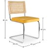 Pakket Industrieel ontwerp eettafel 150cm & 6 rotan eetkamerstoelen - Fluwelen bekleding - Martha image 7