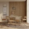 Pakket Industrieel ontwerp eettafel 150cm & 6 rotan eetkamerstoelen - Fluwelen bekleding - Martha image 7