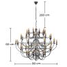 Kroonluchter Plafondlamp - Hanglamp - Klein - Bella image 7