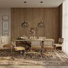 Pakket Industrieel ontwerp houten eettafel (220cm) & 8 rotan eetkamerstoelen - fluwelen bekleding - Martha image 7