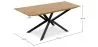 Set Industrieel Design Houten Eettafel (220cm) & 8 Rotan Eetkamerstoelen - Fluwelen Bekleding - Hyre image 7
