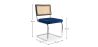 Set Industrieel Design Houten Eettafel (220cm) & 8 Rotan Eetkamerstoelen - Fluwelen Bekleding - Hyre image 7