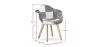 Eetkamerstoel met armleuningen - Patchwork bekleed - Zwart en Wit - Dominic image 7