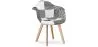 Eetkamerstoel met armleuningen - Patchwork bekleed - Zwart en Wit - Dominic image 7