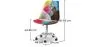 Draaibare kantoorstoel - Patchwork bekleding - Simona image 7