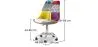 Draaibare kantoorstoel - Patchwork bekleding - Ray image 7