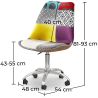 Draaibare kantoorstoel - Patchwork bekleding - Ray image 7