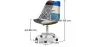 Draaibare kantoorstoel - Patchwork bekleding - Pixi image 7