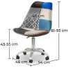 Draaibare kantoorstoel - Patchwork bekleding - Pixi image 7