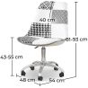 Draaibare kantoorstoel - Patchwork bekleding - Sam image 7