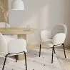 Eetkamerstoel met armleuningen - Bekleed met Bouclé-stof - Erys image 7