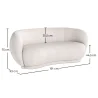 Gebogen Bank - 3-Zits - Boucle Stof - Curvy image 7