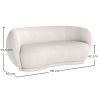 Gebogen Bank - 3-Zits - Boucle Stof - Curvy image 7