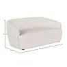 Gebogen Sofa - 2-Zitter - Boucle Stof - Bold image 7
