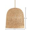 Rieten Plafondlamp - Boho Bali Design Hanglamp - 30 cm - Rava image 7