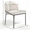Eetkamerstoel - Bekleed met Bouclé-stof - Mina image 7