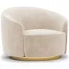 Gebogen design fauteuil - Gestoffeerd met velours - Herina image 7