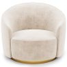 Gebogen design fauteuil - Gestoffeerd met velours - Herina image 7
