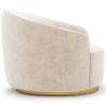 Gebogen design fauteuil - Gestoffeerd met velours - Herina image 7
