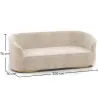 Sofa met 3/4 zitplaatsen - Bekleed met fluweel - Herina image 7