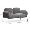 2-zitsbank - Gestoffeerd met velours - Vandan image 7