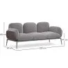 3-zitsbank - Gestoffeerd met velours - Vandan image 7
