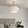  Hanglamp voor aan het Plafond - Stoffen Lampenkap - Braichal image 7