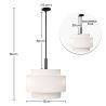 Hanglamp voor aan het Plafond - Stoffen Lampenkap - Lorwe image 7