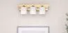 Ouderwetse gouden wandlamp - Wandlamp met 3 lampen - Violet image 7
