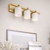 Ouderwetse gouden wandlamp - Wandlamp met 3 lampen - Violet image 7